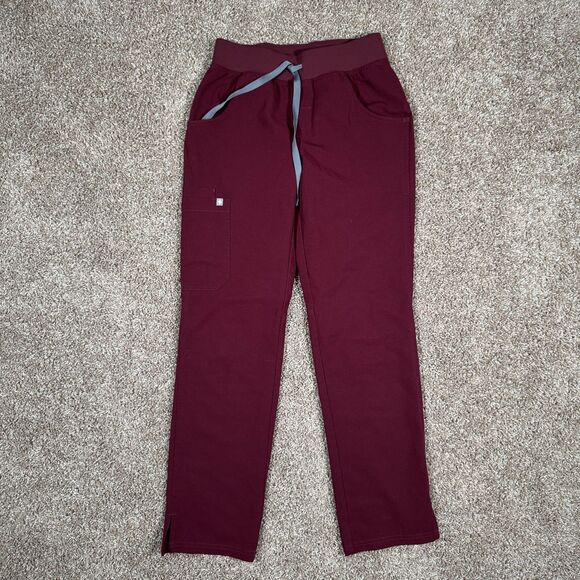 Figs Pants - FIGS Technical Collection Scrub Pants Womens XXS Red Kade Cargo Drawstring